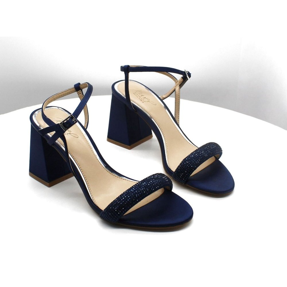 Jewel Badgley Mischka Women's Earlene Block Heel Evening Sandal BRAND NEW